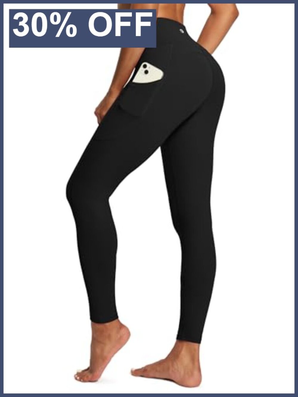 High Waisted Tummy Control Leggings Side Pockets Workout Yoga Pants